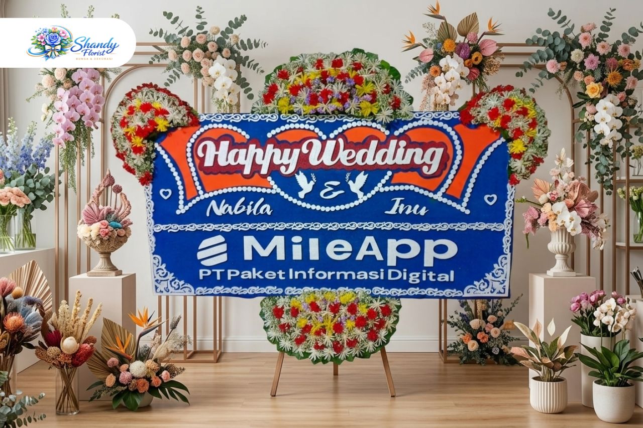 Karangan Bunga Wedding 01